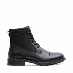 SteveMadden DIRK BLACK LEATHER MEN'S SHOES