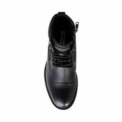 SteveMadden DIRK BLACK LEATHER MEN'S SHOES