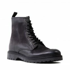 SteveMadden MEN'S SHOES DOXIN BLACK LEATHER