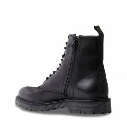 SteveMadden MEN'S SHOES DOXIN BLACK LEATHER