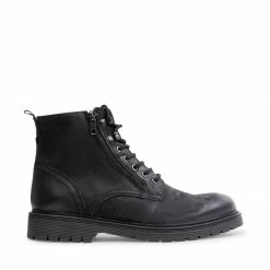 SteveMadden MEN'S SHOES DROUIN BLACK NUBUCK
