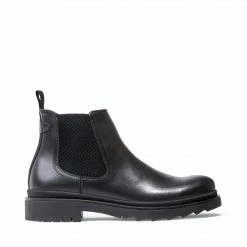 SteveMadden GENIUSS BLACK LEATHER MEN'S SHOES
