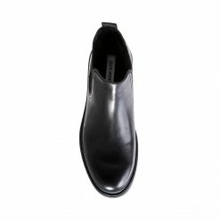 SteveMadden GENIUSS BLACK LEATHER MEN'S SHOES