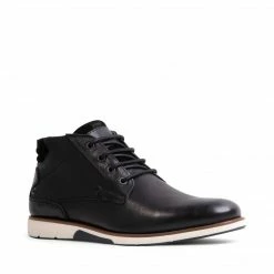 SteveMadden MEN'S SHOES JEREMIAH BLACK LEATHER