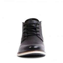 SteveMadden MEN'S SHOES JEREMIAH BLACK LEATHER