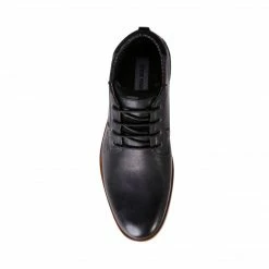 SteveMadden MEN'S SHOES JEREMIAH BLACK LEATHER