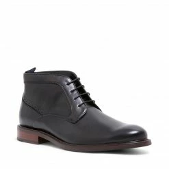SteveMadden MEN'S SHOES KINGLY BLACK LEATHER