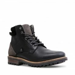 SteveMadden MELEDD BLACK LEATHER MEN'S SHOES