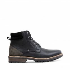 SteveMadden MELEDD BLACK LEATHER MEN'S SHOES