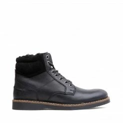 SteveMadden ORLYYF BLACK LEATHER MEN'S SHOES