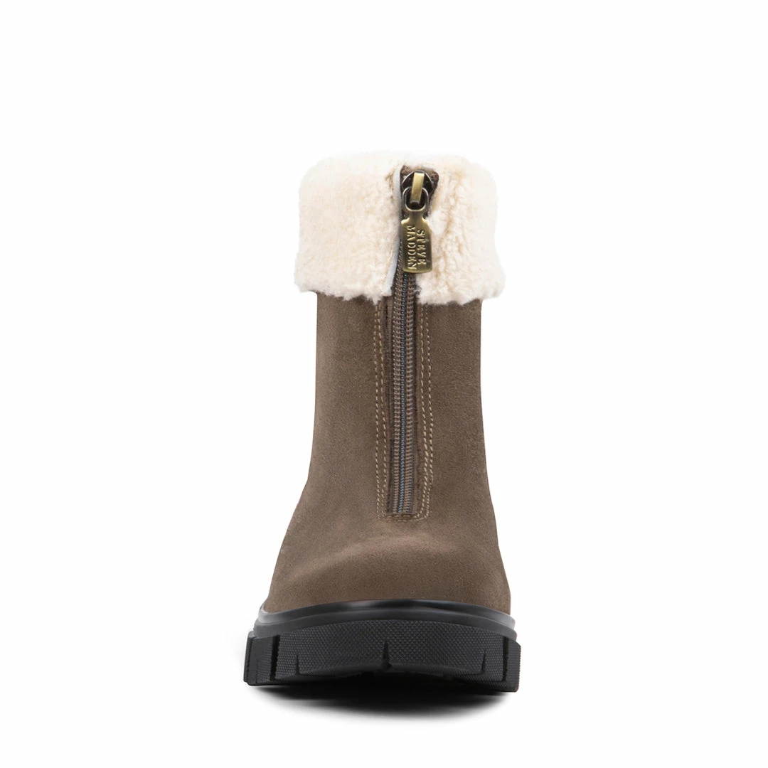 SteveMadden WOMEN'S SHOES PAMMIES TAUPE SUEDE