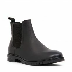 SteveMadden RAYANN2 BLACK LEATHER MEN'S SHOES