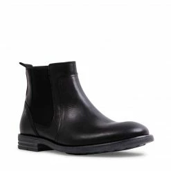 SteveMadden UNLEASH BLACK LEATHER MEN'S SHOES