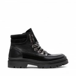 SteveMadden UPFIELD BLACK LEATHER