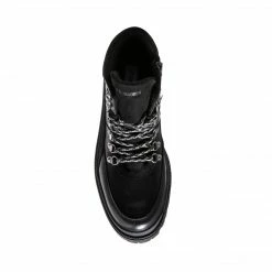 SteveMadden UPFIELD BLACK LEATHER