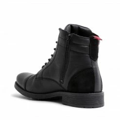 SteveMadden MEN'S SHOES UPWOOD BLACK LEATHER