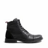 SteveMadden MEN'S SHOES UPWOOD BLACK LEATHER
