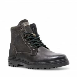 SteveMadden MEN'S SHOES USHERR GREY LEATHER