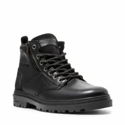 SteveMadden UTURN BLACK LEATHER Men's Shoes