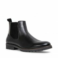 SteveMadden VARIK BLACK LEATHER