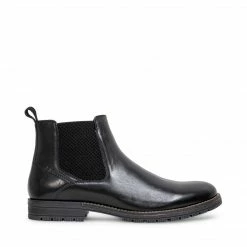 SteveMadden VARIK BLACK LEATHER
