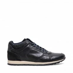 SteveMadden MEN'S SHOES BENCE BLACK LEATHER
