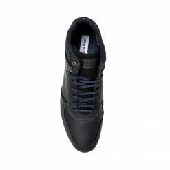 SteveMadden MEN'S SHOES BENCE BLACK LEATHER