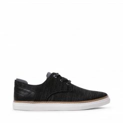 SteveMadden MEN'S SHOES FRIEND BLACK FABRIC