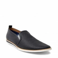 SteveMadden PURE BLACK MEN'S SHOES