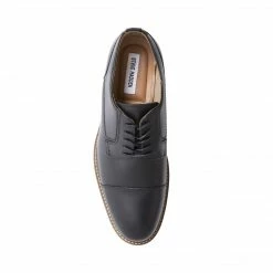 SteveMadden CHADRICK BLACK LEATHER MEN'S SHOES