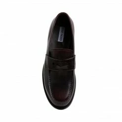 SteveMadden MEN'S SHOES DARROW BURGUNDY LEATHER