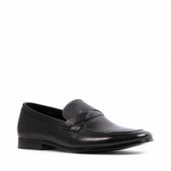 SteveMadden DOLLAS BLACK LEATHER MEN'S SHOES