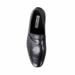 SteveMadden DOLLAS BLACK LEATHER MEN'S SHOES