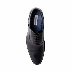 SteveMadden JOAQUIN BLACK LEATHER MEN'S SHOES