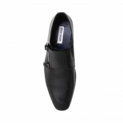 SteveMadden MEN'S SHOES JORDINN BLACK LEATHER