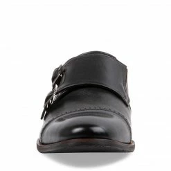 SteveMadden MEN'S SHOES MOORE BLACK LEATHER