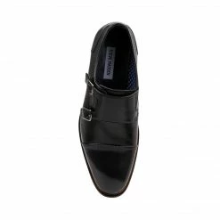 SteveMadden MEN'S SHOES MOORE BLACK LEATHER