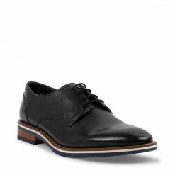 SteveMadden RODRICK BLACK LEATHER MEN'S SHOES