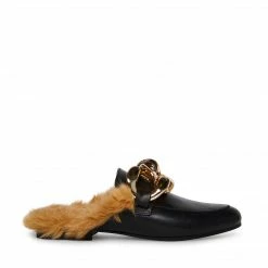 SteveMadden WOMEN'S SHOES KLAIRE BLACK LEATHER