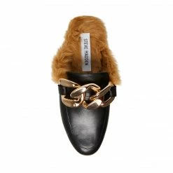 SteveMadden WOMEN'S SHOES KLAIRE BLACK LEATHER