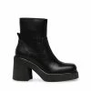 SteveMadden UNIVERSITY BLACK LEATHER Super Platforms