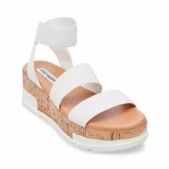 SteveMadden Super Platforms BANDI WHITE