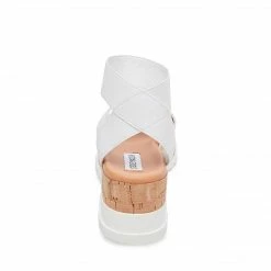 SteveMadden Super Platforms BANDI WHITE