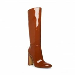 SteveMadden AMBROSE TAN PATENT WOMEN'S SHOES