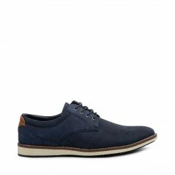 SteveMadden BALLARDD BLUE NUBUCK MEN'S SHOES