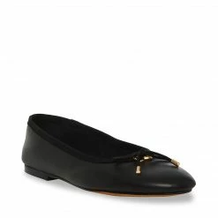 SteveMadden WOMEN'S SHOES BLOSSOMS BLACK LEATHER