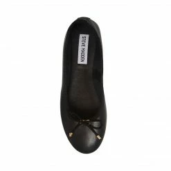 SteveMadden WOMEN'S SHOES BLOSSOMS BLACK LEATHER