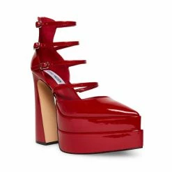 SteveMadden Super Platforms CLARA RED PATENT