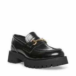 SteveMadden LANDO BLACK LEATHER Super Platforms