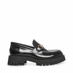 SteveMadden LANDO BLACK LEATHER Super Platforms